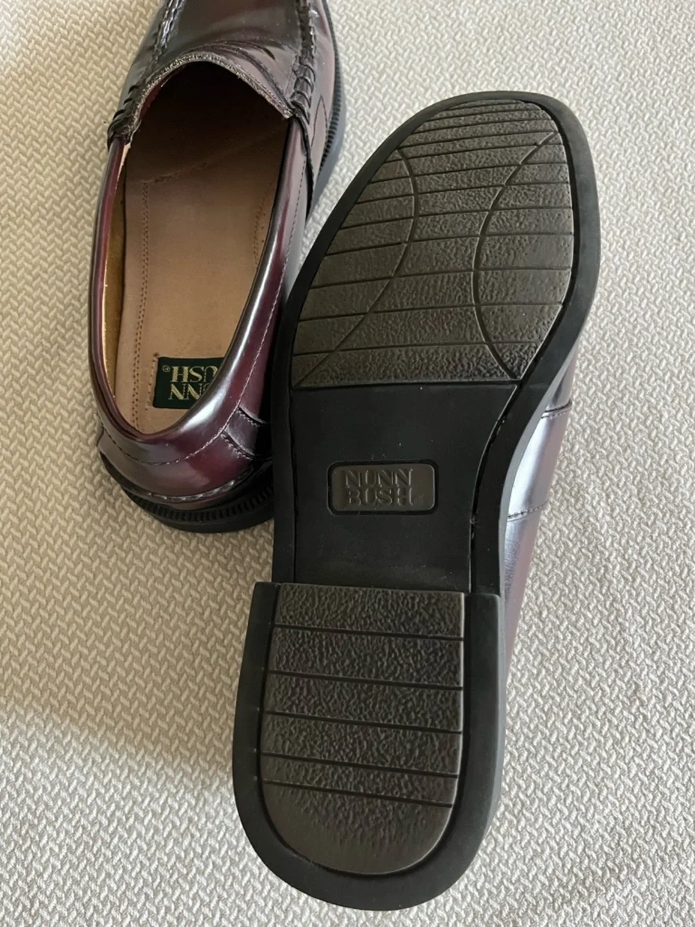 Nunn Bush Men's Brown Leather Penny Loafers Size 7.5M - Picture 6 of 11